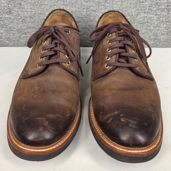 UGG TREADLITE BURNISHED LEATHER LACE‑UP CASUAL SHOES – BROWN – MEN’S SIZE 9 main image 11